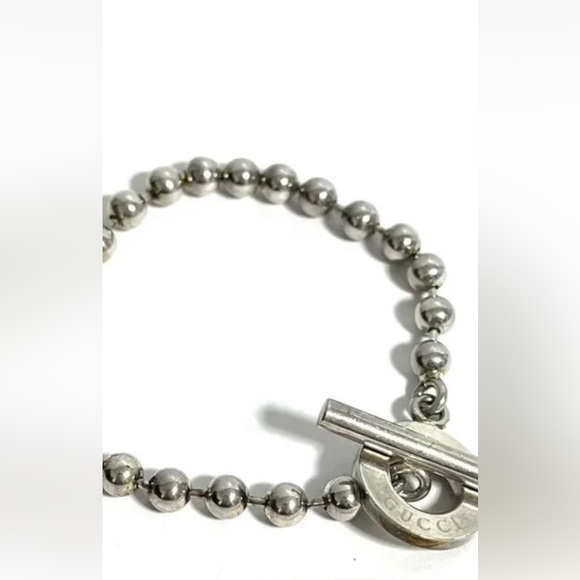 Authentic Vintage Gucci Sterling Silver bracelet size 7” with Toggle Clasp. - Picture 3 of 10